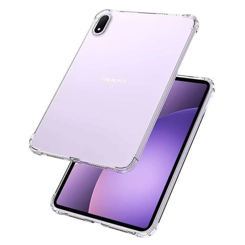 Capa Transparente em TPU para Tablet, à Prova de Choques nos Quatro Cantos, para Oppo Pad Mini - Transparente