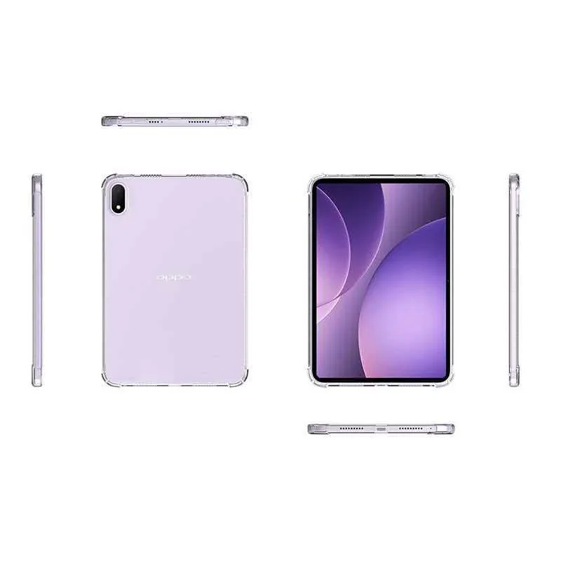 Capa Transparente em TPU para Tablet, à Prova de Choques nos Quatro Cantos, para Oppo Pad Mini - Transparente