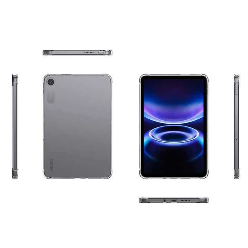 Transparante TPU-hoes voor Xiaomi Redmi Pad 2 SE met vierhoekige schokbestendige bescherming - Transparant