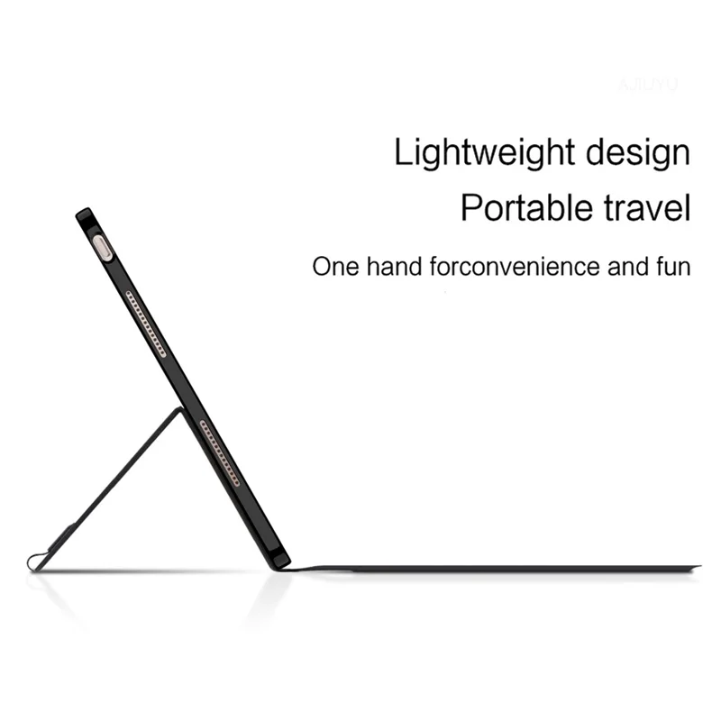 For Oppo Pad 5 Pro / OnePlus Pad 4 Leather Case + Bluetooth-Compatible Keyboard with Backlight Trackpad