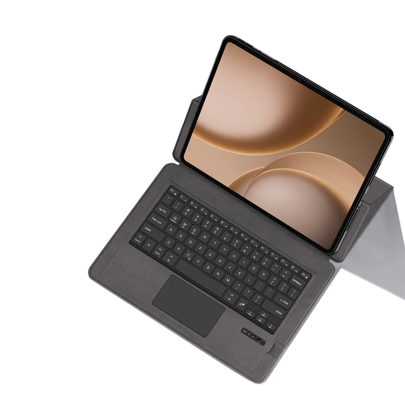 For Oppo Pad 5 Pro / OnePlus Pad 4 Leather Case + Bluetooth-Compatible Keyboard with Backlight Trackpad