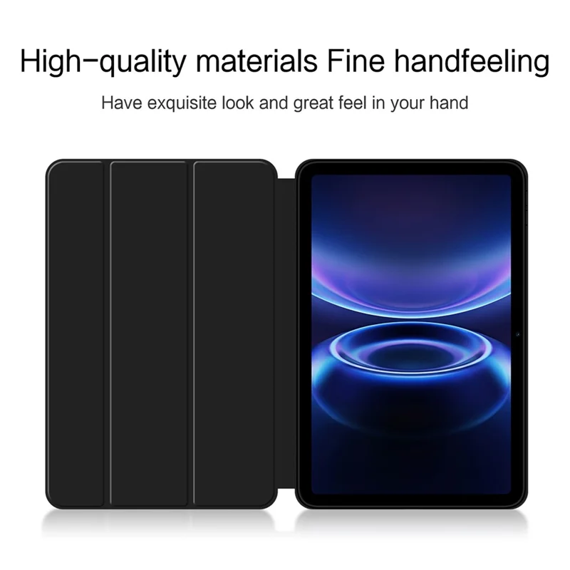 Folia na Xiaomi Redmi Pad 2 SE, etui z poliuretanowym futerałem TPU, trójwarstwowe stojak - Czarny