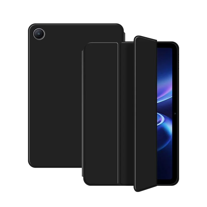 Folia na Xiaomi Redmi Pad 2 SE, etui z poliuretanowym futerałem TPU, trójwarstwowe stojak - Czarny