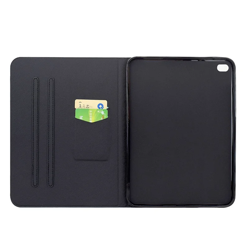 For iPad 9.7-inch (2018) / (2017) Case Pattern Printing Stand Leather Tablet Cover with Card Slots - Starry Night Cat