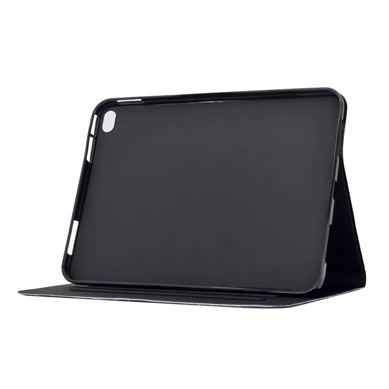 For iPad 9.7-inch (2018) / (2017) Case Pattern Printing Stand Leather Tablet Cover with Card Slots - Starry Night Cat