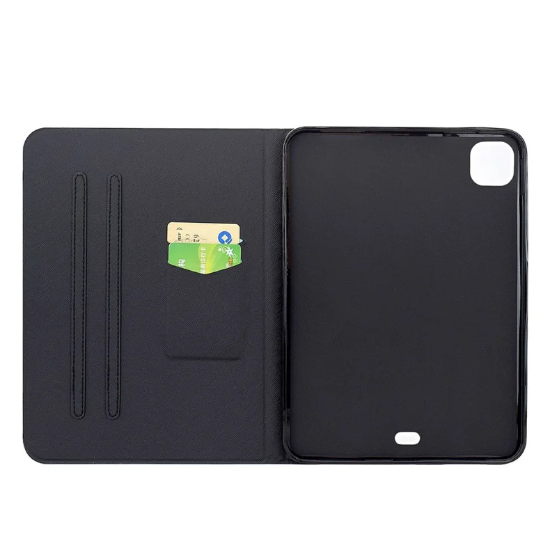 Tablet Case For iPad Pro 11 (2022) / (2021) / (2020) / (2018) Pattern Printing Stand Leather Cover with Card Slots - Magnolia