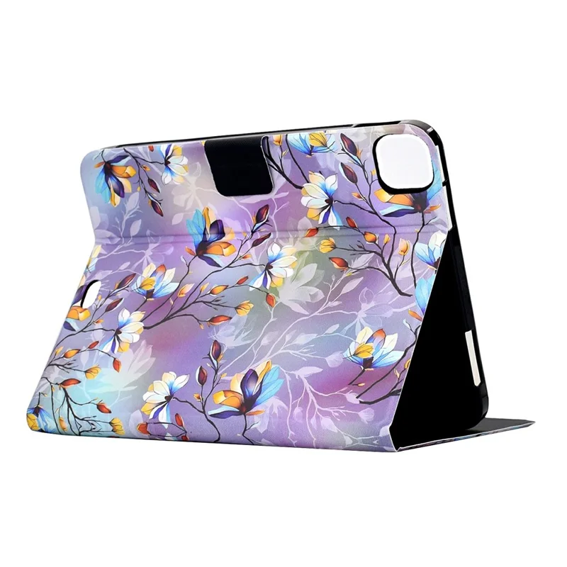 Tablet Case For iPad Pro 11 (2022) / (2021) / (2020) / (2018) Pattern Printing Stand Leather Cover with Card Slots - Magnolia