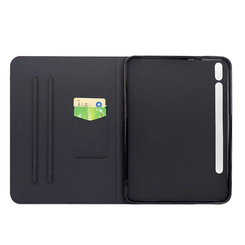 For Samsung Galaxy Tab S10 FE+ Case Pattern Printing Stand Leather Tablet Cover with Card Slots - Starry Night Cat