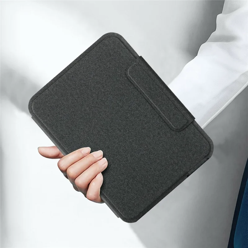 For Oppo Pad Mini Leather Case + Touchpad Bluetooth-Compatible Keyboard with Backlit - Black