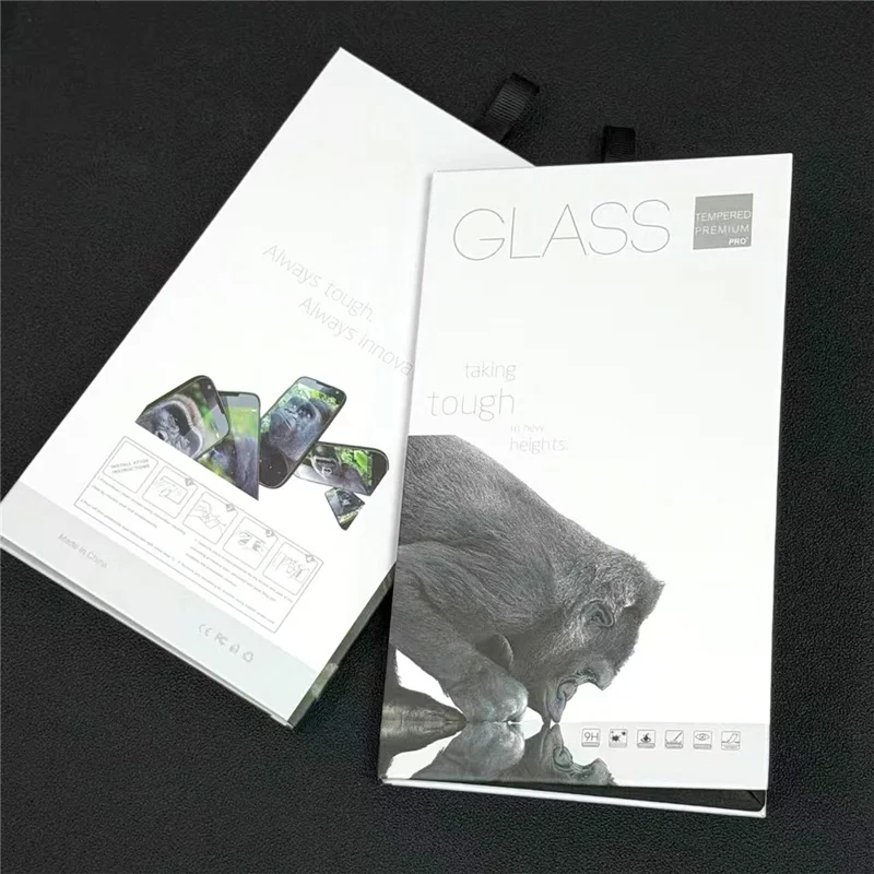 100Pcs Tempered Glass Screen Protector Packaging Box with Hook Display Box