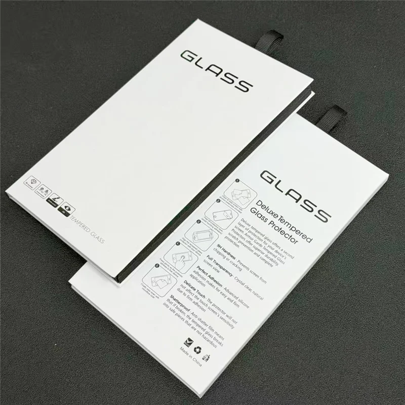 100Pcs Tempered Glass Screen Protector Packaging Box with Hook