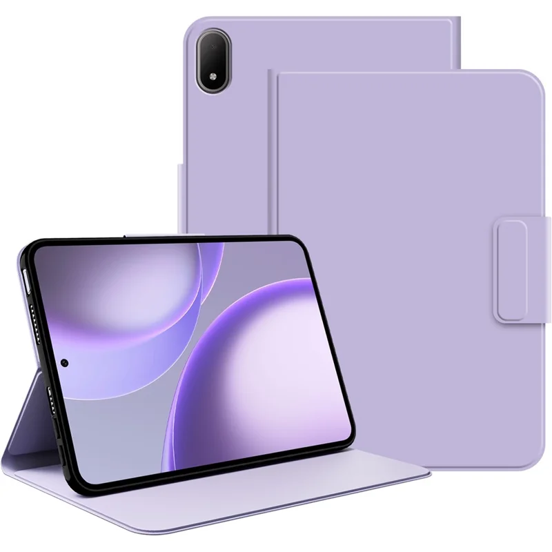 For Oppo Pad Mini Case TPU PU Leather Book Style Flip Tablet Cover with Smart Wake / Sleep Stand - Purple