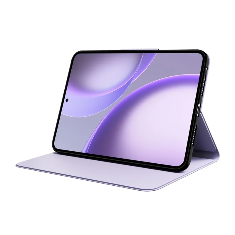 For Oppo Pad Mini Case TPU PU Leather Book Style Flip Tablet Cover with Smart Wake / Sleep Stand - Purple