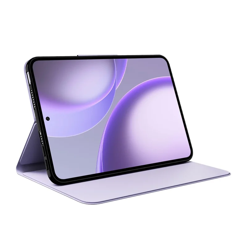 For Oppo Pad Mini Case TPU PU Leather Book Style Flip Tablet Cover with Smart Wake / Sleep Stand - Purple