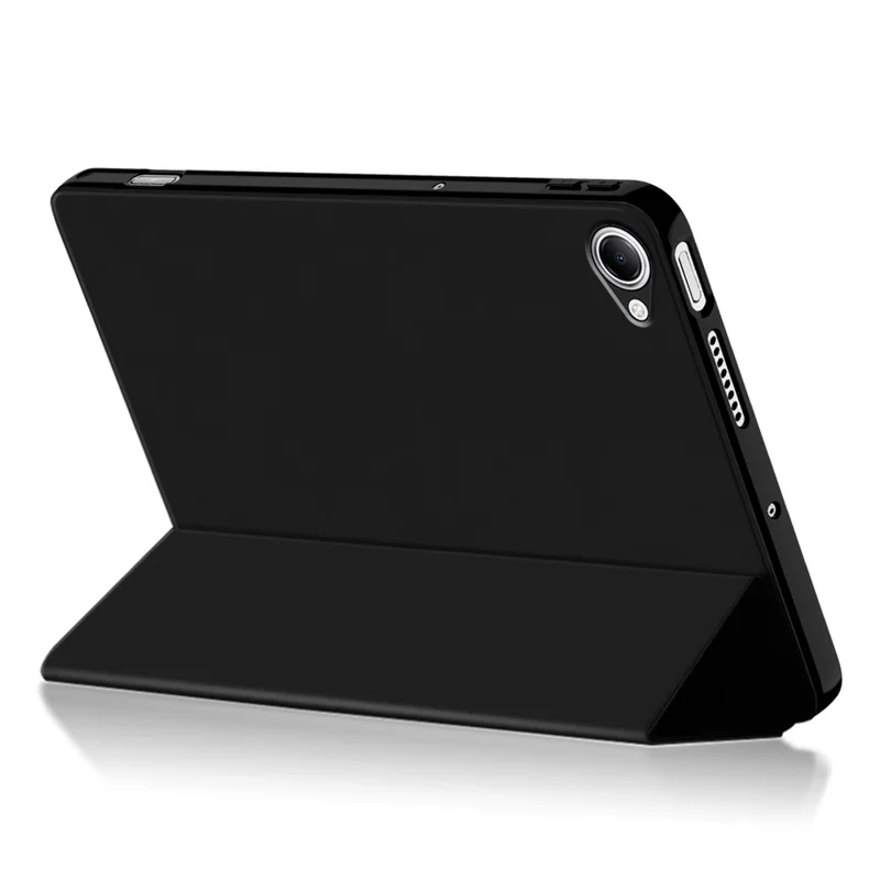 Funda para Xiaomi Redmi K Pad 2, carcasa de cuero PU y TPU trasera con soporte de tres pliegues - Negro