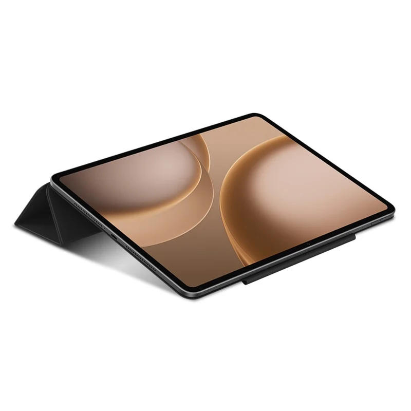 For Oppo Pad 5 Pro Y-type Stand Cover Anti-scratch Magnetic PU Leather Tablet Case - Black