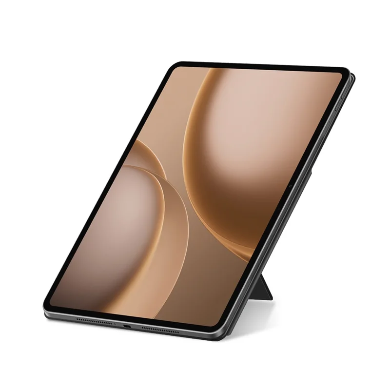 For Oppo Pad 5 Pro Y-type Stand Cover Anti-scratch Magnetic PU Leather Tablet Case - Black