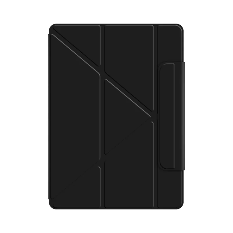 For Oppo Pad 5 Pro Y-type Stand Cover Anti-scratch Magnetic PU Leather Tablet Case - Black