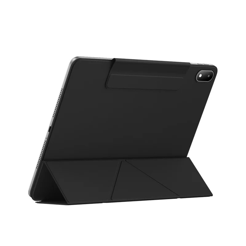 For Oppo Pad 5 Pro Y-type Stand Cover Anti-scratch Magnetic PU Leather Tablet Case - Black