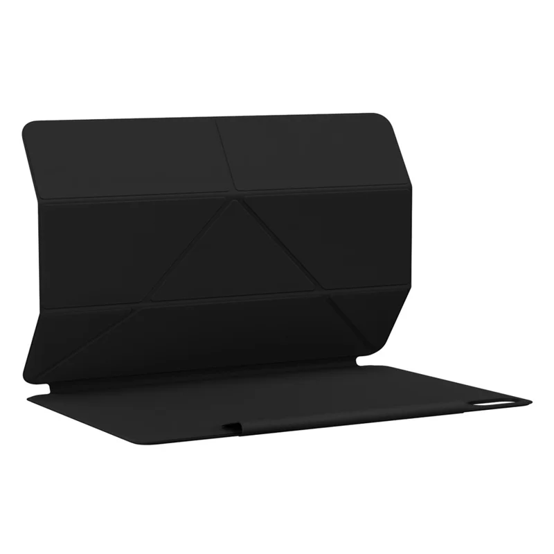 For Oppo Pad 5 Pro Y-type Stand Cover Anti-scratch Magnetic PU Leather Tablet Case - Black