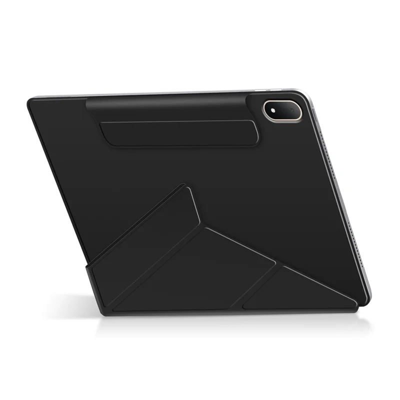 For Oppo Pad 5 Pro Y-type Stand Cover Anti-scratch Magnetic PU Leather Tablet Case - Black