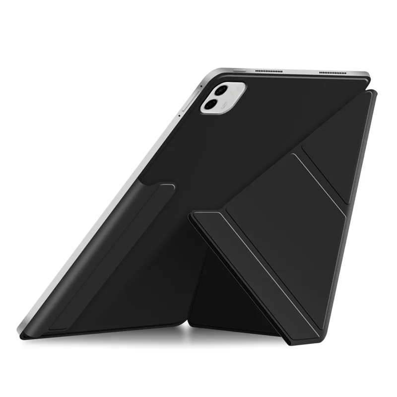 Étui de type Y pour Honor MagicPad 3 Pro 12,3, étui de protection magnétique en cuir PU anti-rayures avec support - Noir