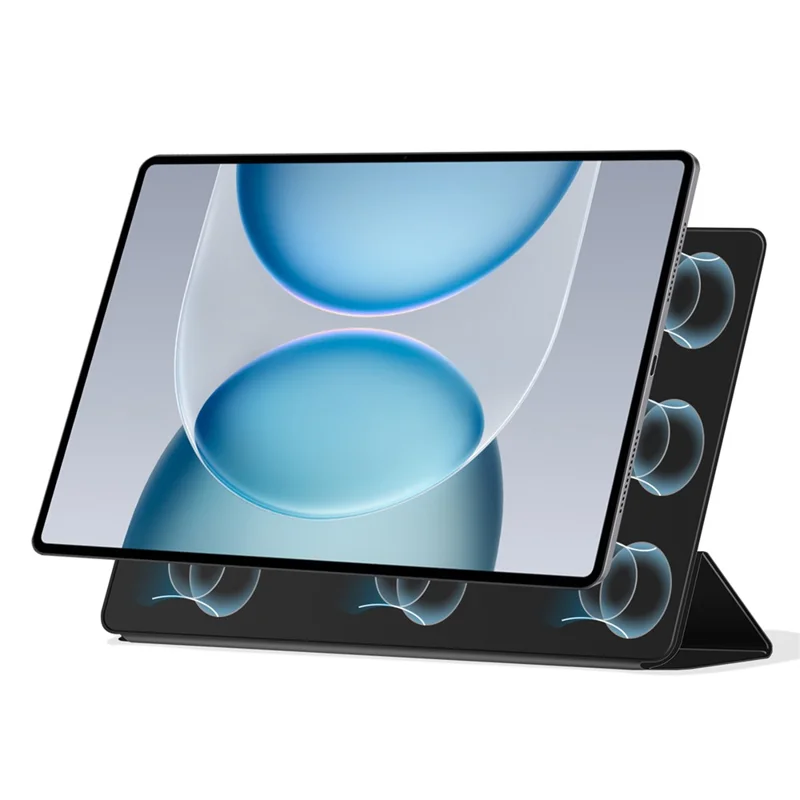 Étui de type Y pour Honor MagicPad 3 Pro 12,3, étui de protection magnétique en cuir PU anti-rayures avec support - Noir