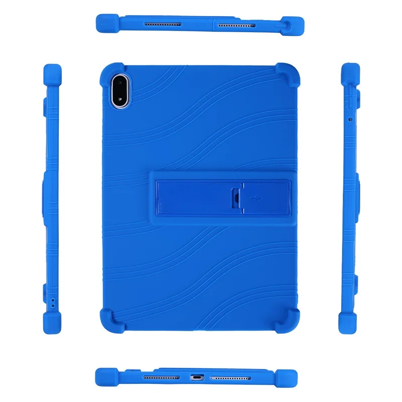 For Oppo Pad 5 Pro Tablet Case Adjustable Kickstand Silicone Tablet Protective Cover - Dark Blue