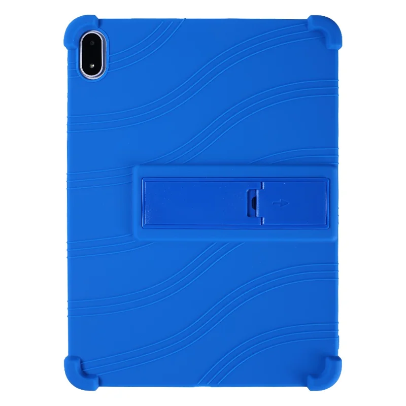 For Oppo Pad 5 Pro Tablet Case Adjustable Kickstand Silicone Tablet Protective Cover - Dark Blue