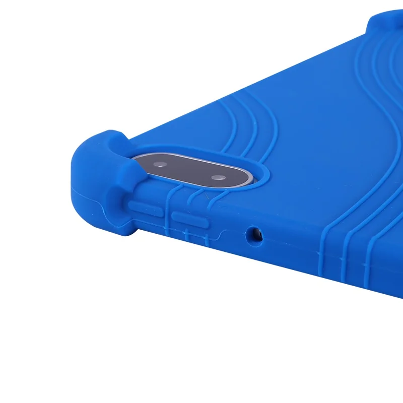 For Oppo Pad 5 Pro Tablet Case Adjustable Kickstand Silicone Tablet Protective Cover - Dark Blue
