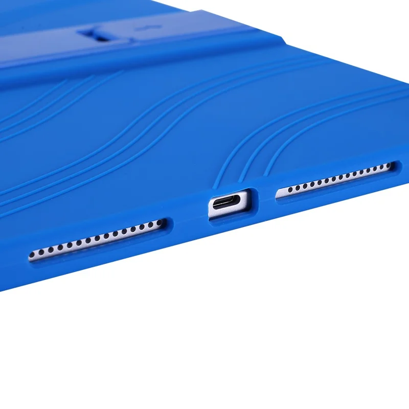 For Oppo Pad 5 Pro Tablet Case Adjustable Kickstand Silicone Tablet Protective Cover - Dark Blue