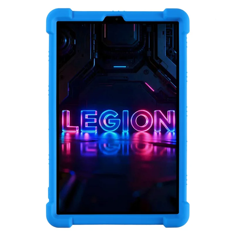 For Lenovo Legion Y700 (Gen 5) Tablet Case Adjustable Kickstand Silicone Tablet Protective Cover - Dark Blue
