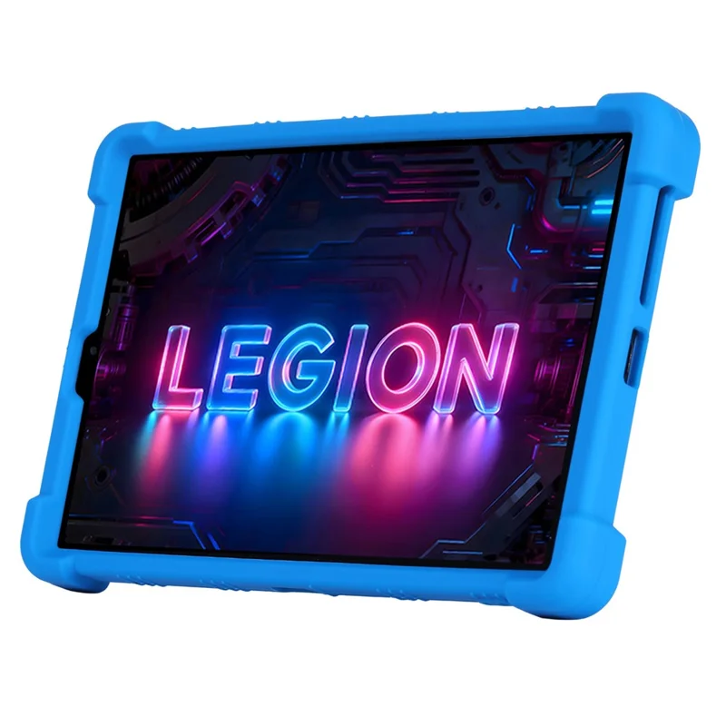 For Lenovo Legion Y700 (Gen 5) Tablet Case Adjustable Kickstand Silicone Tablet Protective Cover - Dark Blue