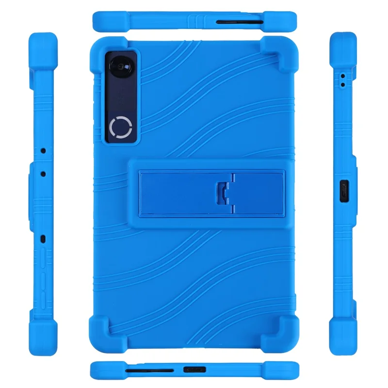 For Lenovo Legion Y700 (Gen 5) Tablet Case Adjustable Kickstand Silicone Tablet Protective Cover - Dark Blue