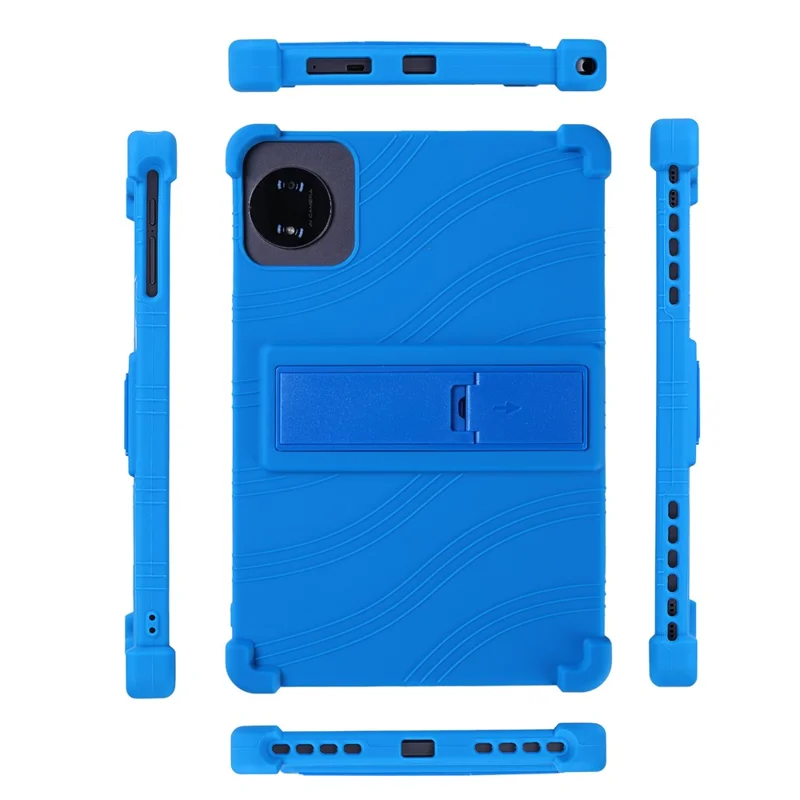 For Teclast P50T Tablet Case Adjustable Kickstand Silicone Tablet Protective Cover - Dark Blue