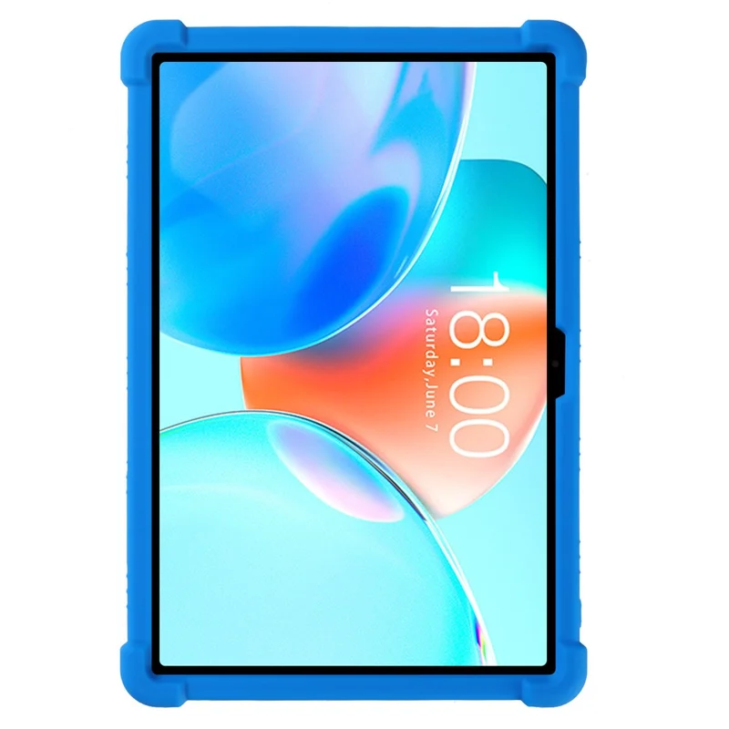 For Teclast P50T Tablet Case Adjustable Kickstand Silicone Tablet Protective Cover - Dark Blue