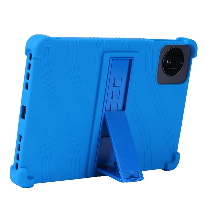 For Teclast P50T Tablet Case Adjustable Kickstand Silicone Tablet Protective Cover - Dark Blue