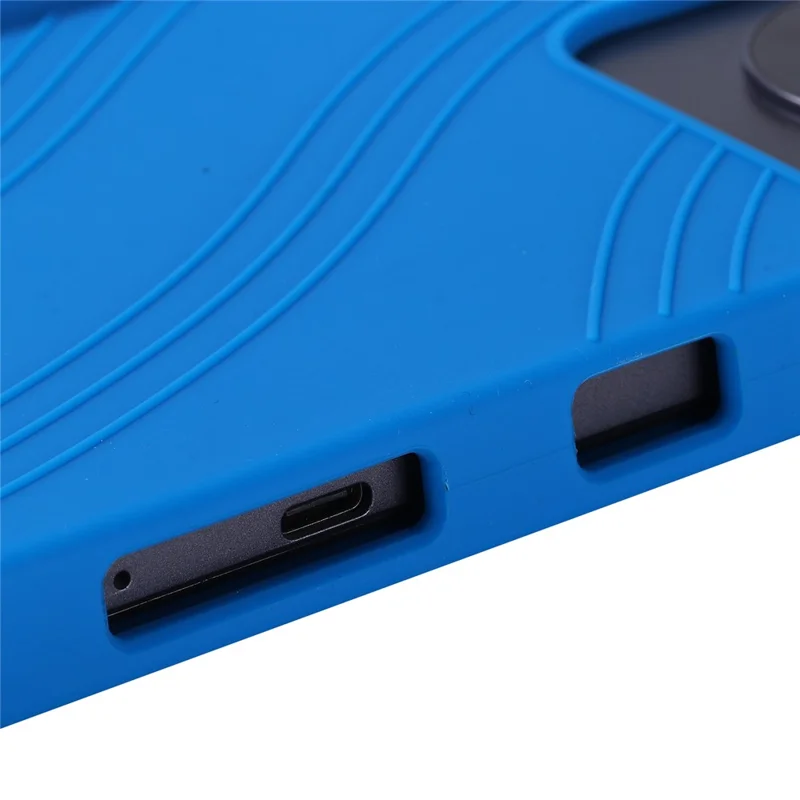 For Teclast P50T Tablet Case Adjustable Kickstand Silicone Tablet Protective Cover - Dark Blue