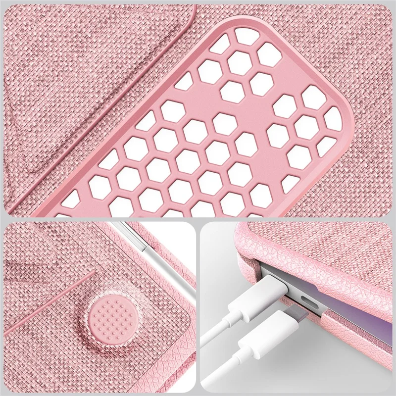 Capa de Laptop com Suporte para MacBook Neo 13 polegadas (2026) com Vista do Logotipo - Rosa