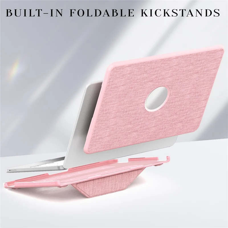 Capa de Laptop com Suporte para MacBook Neo 13 polegadas (2026) com Vista do Logotipo - Rosa