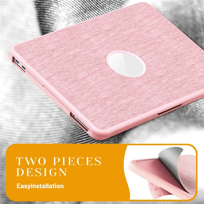 Capa de Laptop com Suporte para MacBook Neo 13 polegadas (2026) com Vista do Logotipo - Rosa