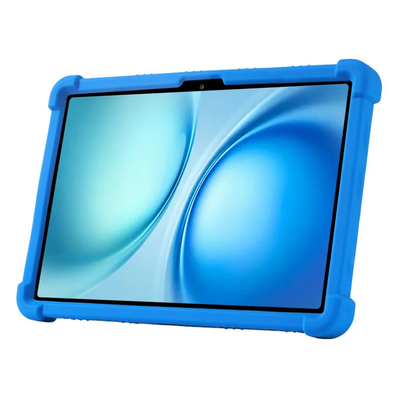 For Doogee Tab G5 Tablet Case Adjustable Kickstand Silicone Tablet Protective Cover - Dark Blue