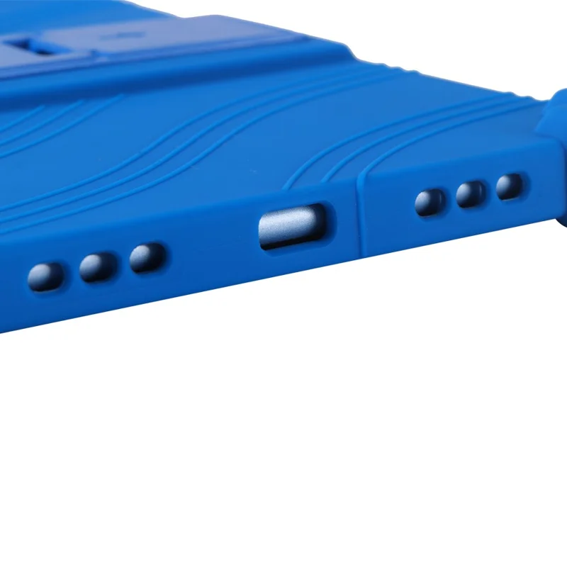 For Doogee Tab G5 Tablet Case Adjustable Kickstand Silicone Tablet Protective Cover - Dark Blue