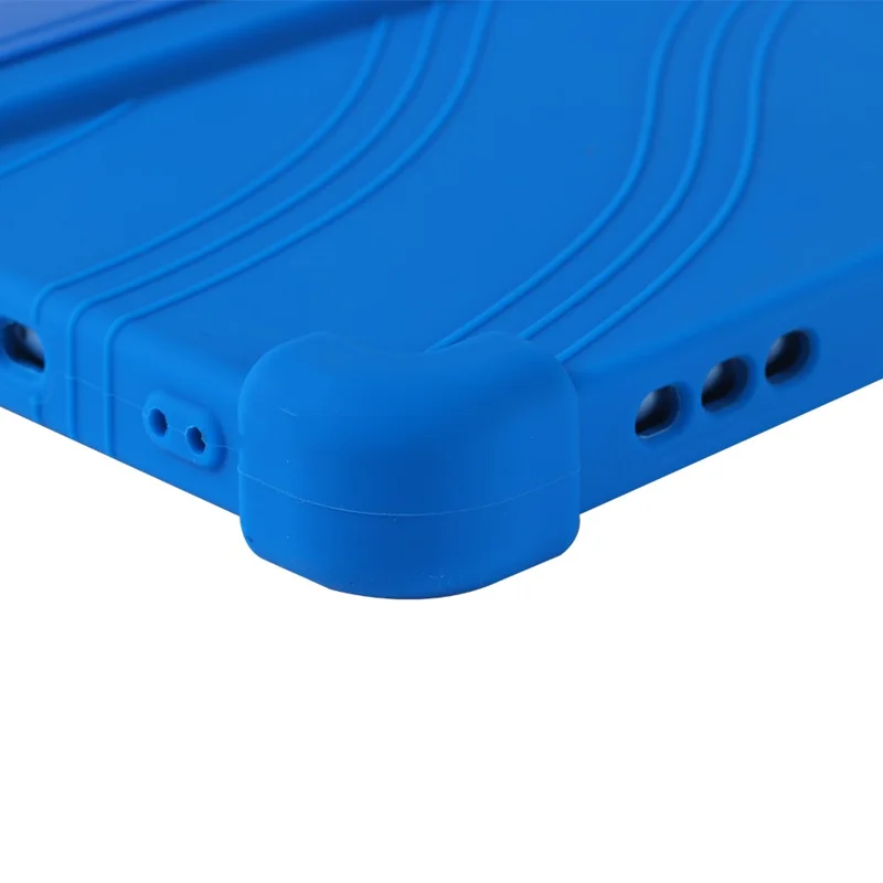 For Doogee Tab G5 Tablet Case Adjustable Kickstand Silicone Tablet Protective Cover - Dark Blue
