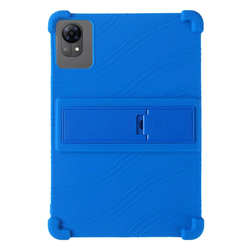For Doogee Tab G5 Tablet Case Adjustable Kickstand Silicone Tablet Protective Cover - Dark Blue