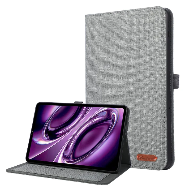 Tabletcover met standaard en kaarthouder voor Xiaomi Redmi Pad 2 9.7 / Pad 2 SE, stoffenstructuur lederen tabletcover - Grijs
