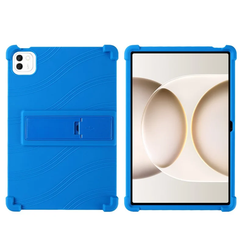 For Honor MagicPad 3 Pro 12.3 Tablet Case Adjustable Kickstand Silicone Tablet Protective Cover - Dark Blue