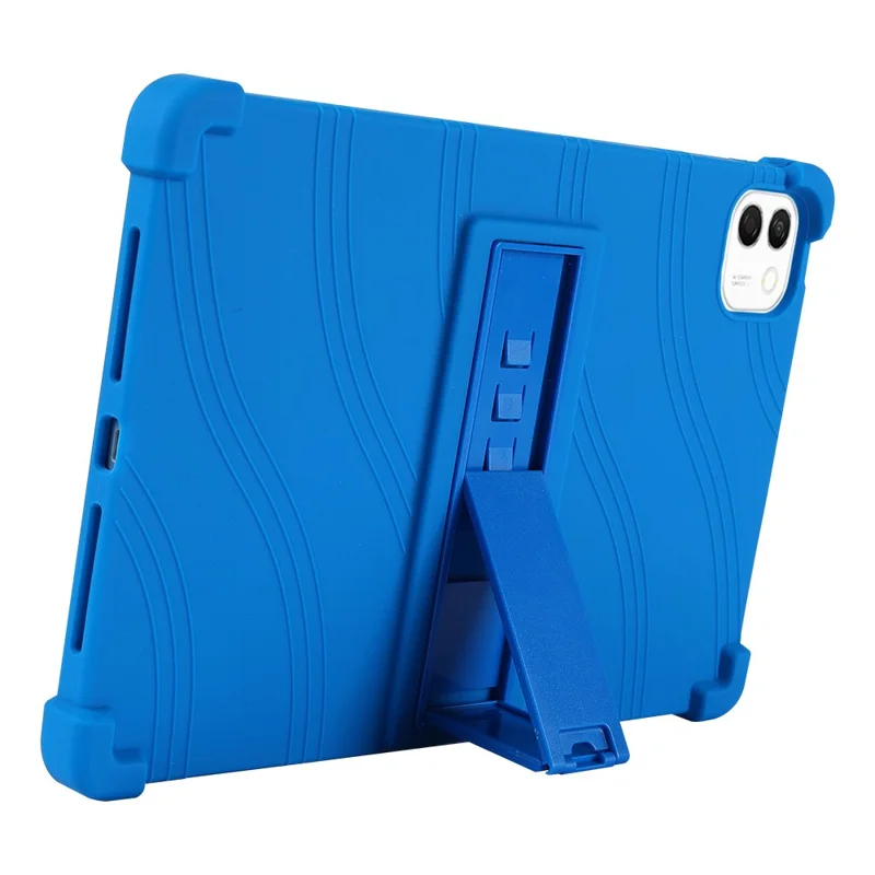 For Honor MagicPad 3 Pro 12.3 Tablet Case Adjustable Kickstand Silicone Tablet Protective Cover - Dark Blue