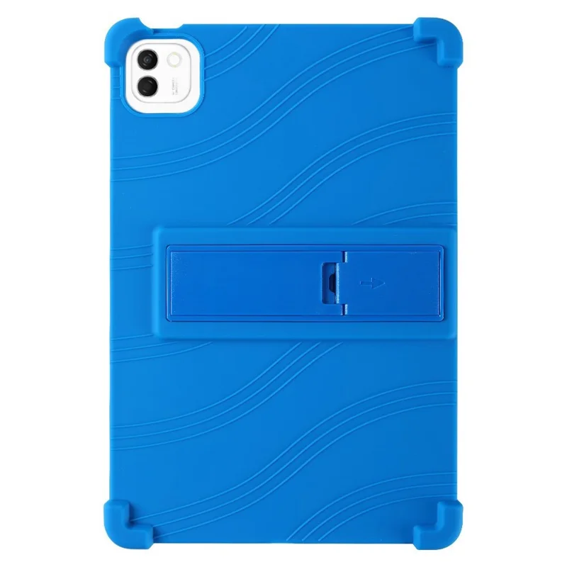 For Honor MagicPad 3 Pro 12.3 Tablet Case Adjustable Kickstand Silicone Tablet Protective Cover - Dark Blue