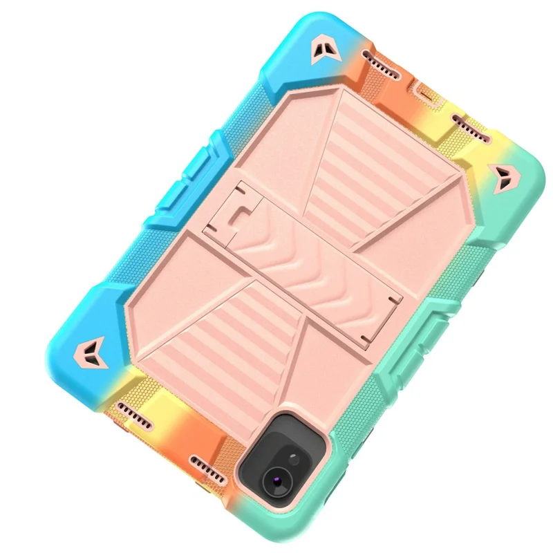 Tablet Case For Honor Pad X8 Pro  /  9 Pro  /  X9a  /  10 Pro with Kickstand PC + Silicone Shockproof Protective Cover - Rainbow+Pink